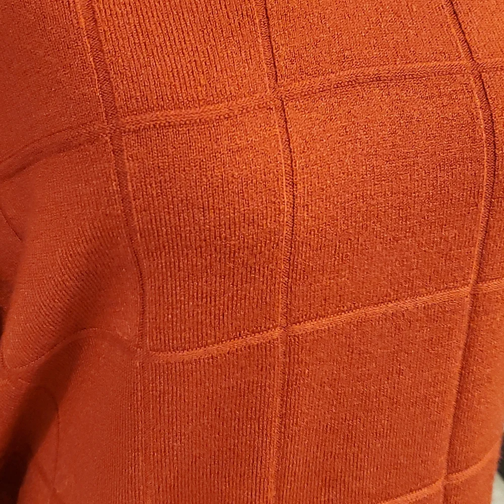 COPY - NWOT Checked Ridges Sweater Red Color - Picture 3 of 8